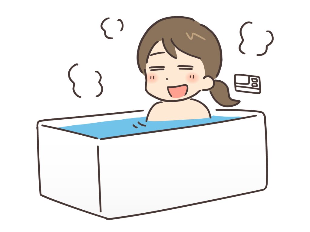 入浴する女性の画像