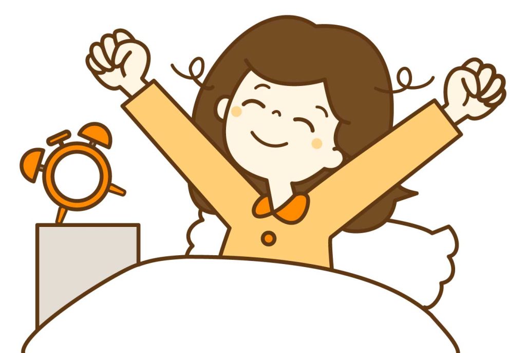 早起きをする画像